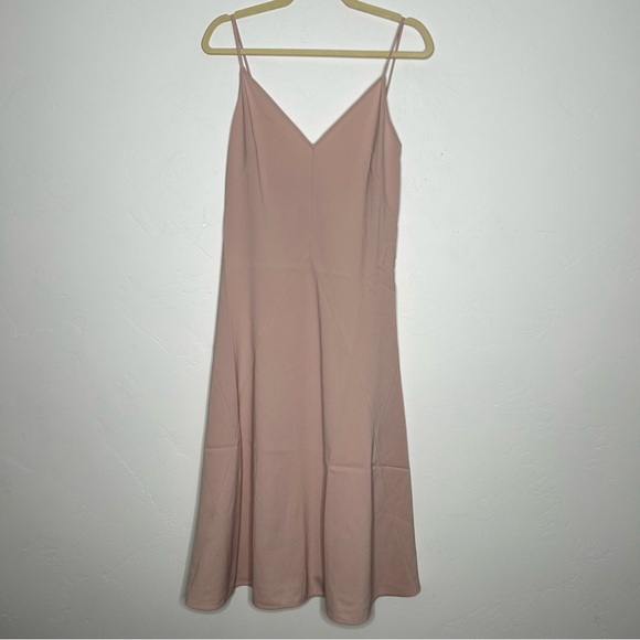 Thakoon Dusty Blush Nude Midi Slip Dress Size 4 Minimalist Clean Girl Neutral - Picture 1 of 14
